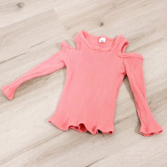Girls Cold Shoulder Long Sleeve, 2Y - Picture 1 of 6
